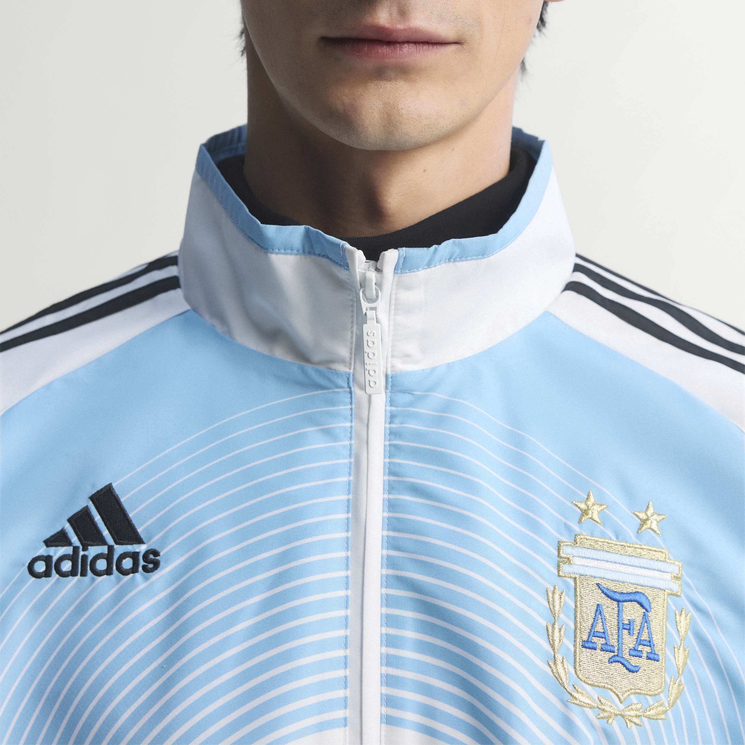 [SJH] Argentina National Team 2006 Bringback Full-Zip Track Jersey Top - White