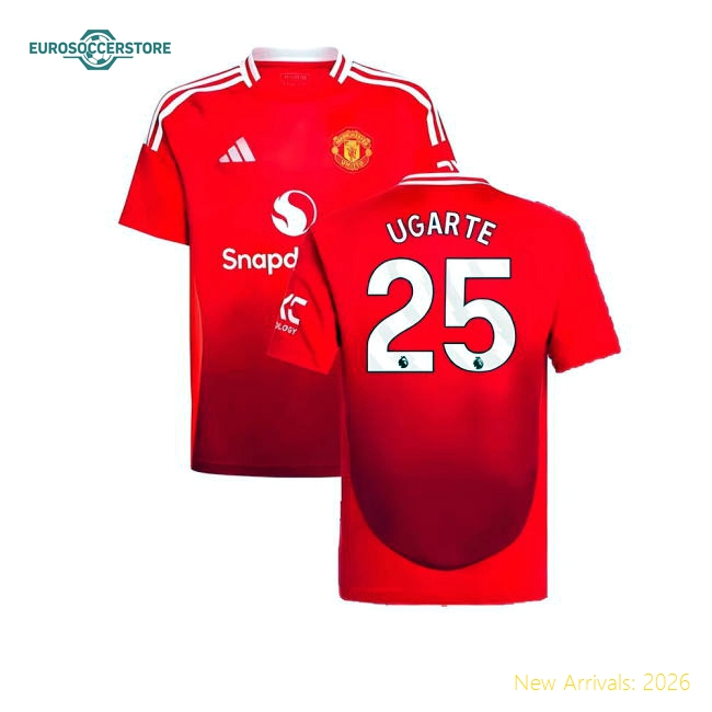 2024-2025 Man Utd Kids Durable Ugarte Jersey Drycell Flexible