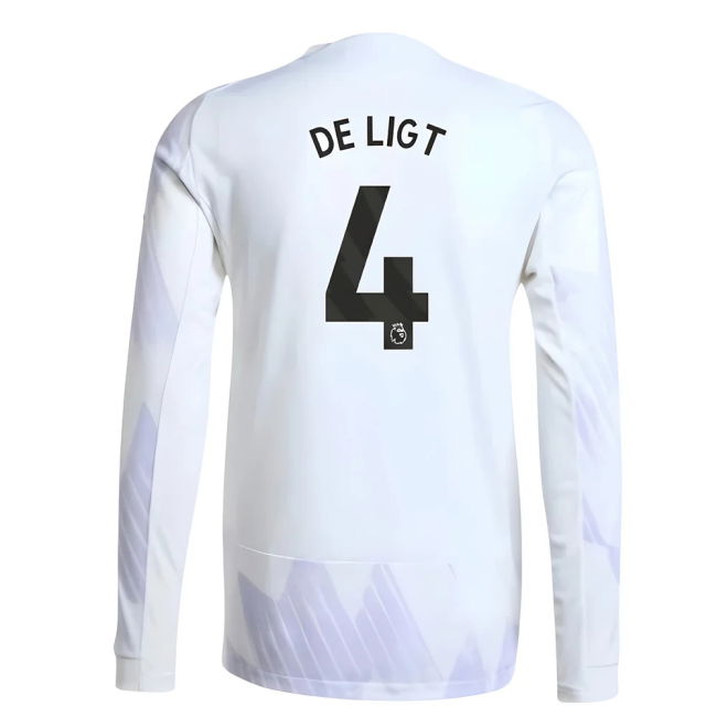 2025-2026 Man Utd Authentic Long Sleeve Away Shirt (De Ligt 4)