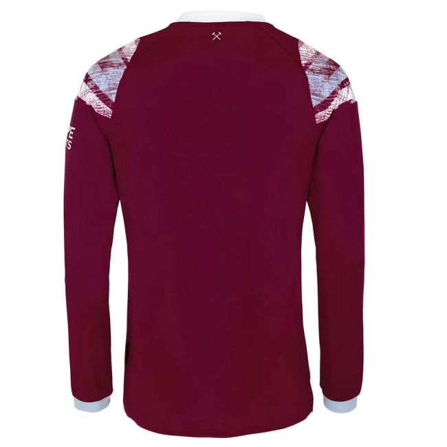 West Ham Long Sleeve official style Home Shirt 2022-2023 (Adult