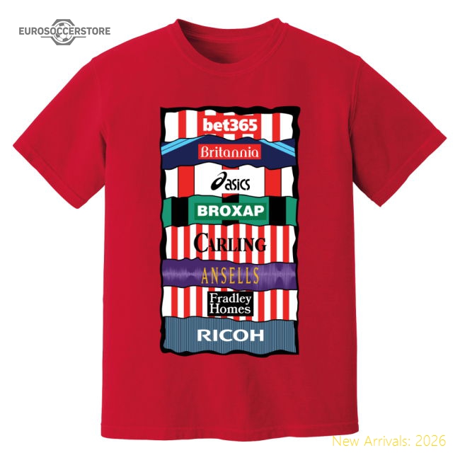 Stoke Sponsor History T-shirt (red) - Affordable - Authentic Design