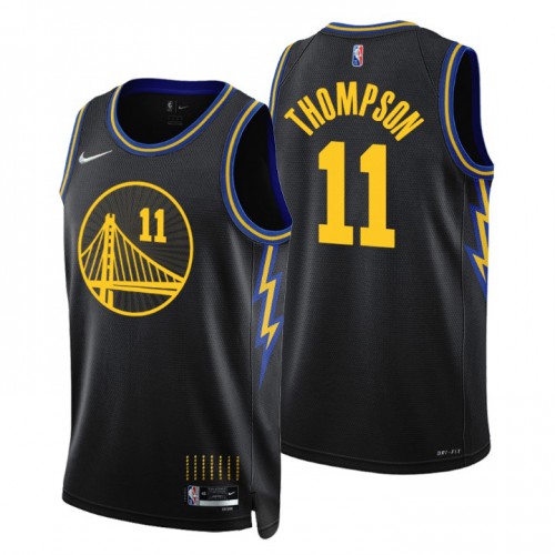 Black Nike Klay Thompson #11 Warriors Jersey - Breathable Material