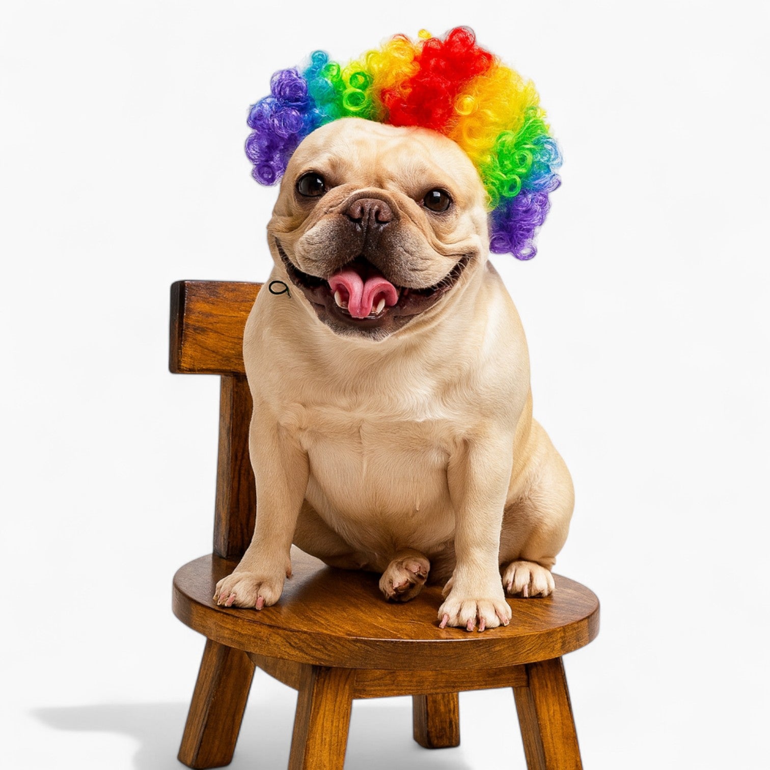 French Bulldog Furify Frenchie Wig – Funny Halloween Cosplay Hair Hat