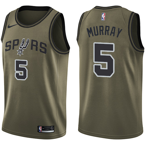 Spurs #5 Dejounte Murray Authentic 2024 Icon NBA Jersey - Green