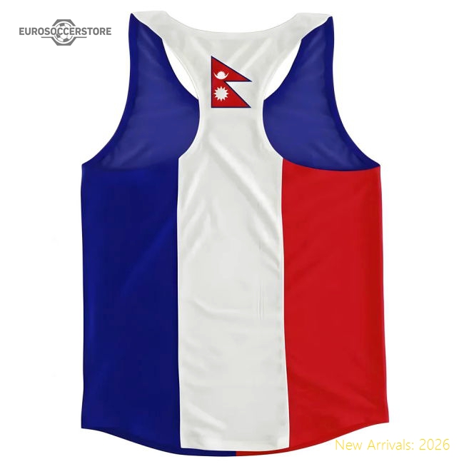 Excellent Nepal Flag Running Vest - Premium Collection - World Cup Edition