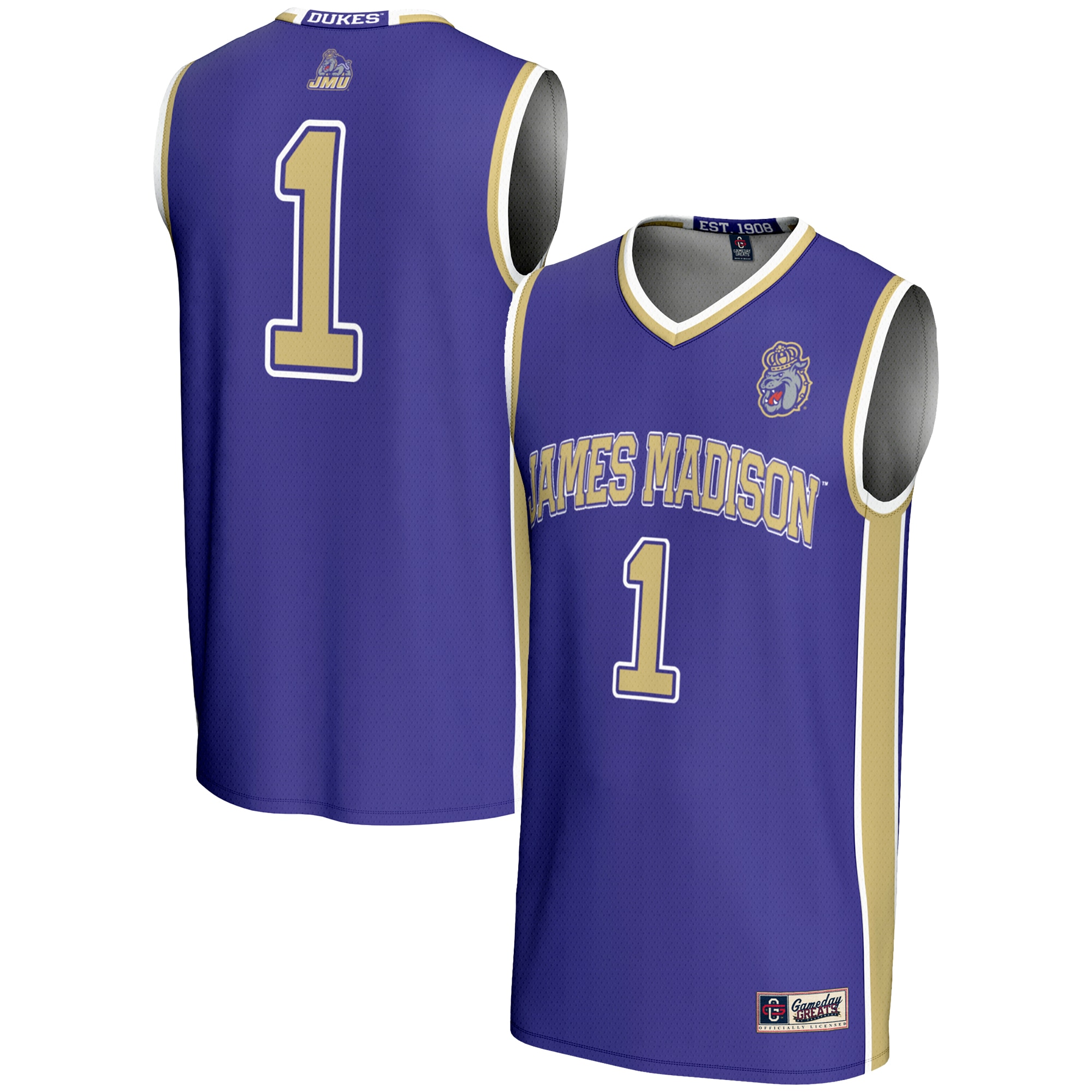 [NJP] Women's James Madison Dukes GameDay Greats Lightweight Basketball Jersey - Purple