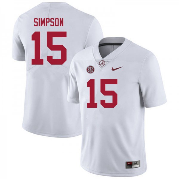 Men Alabama Crimson Tide #15 Ty Simpson Authentic Football Jersey