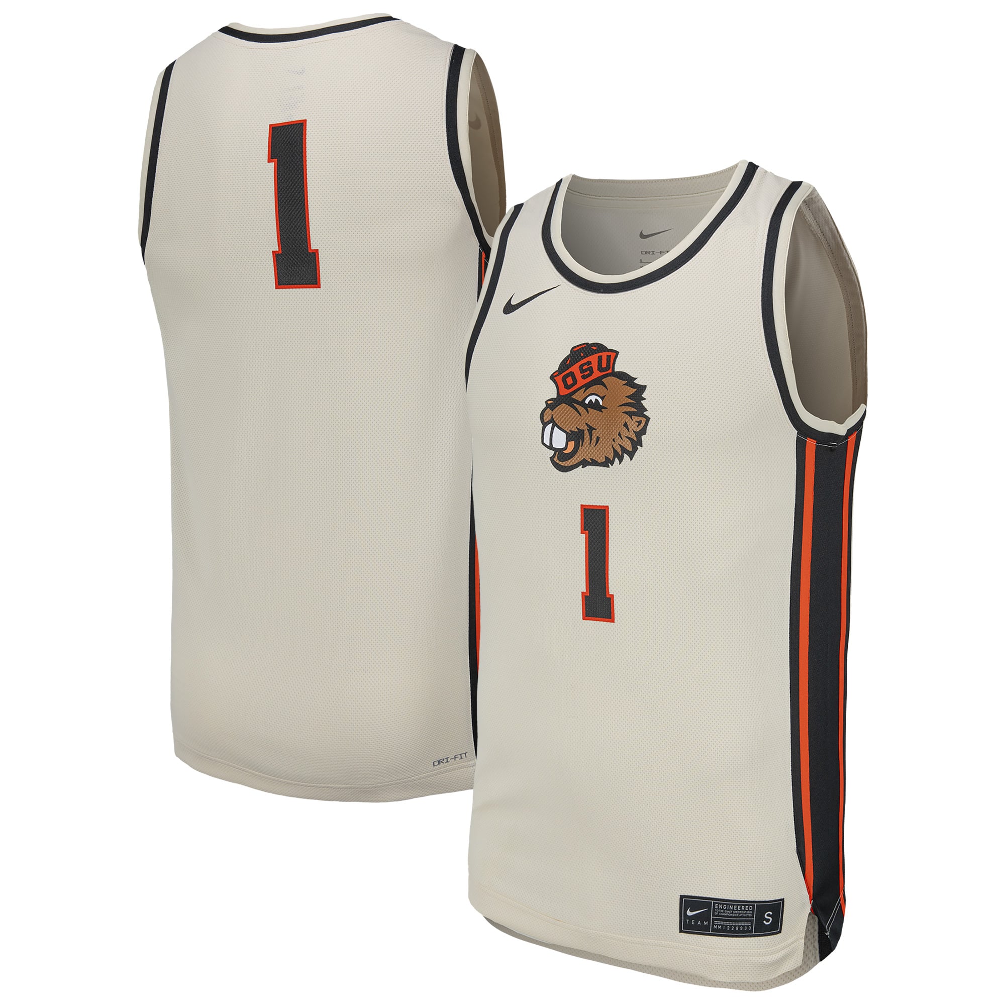 Oregon State Beavers Nike Replica Basketball Jersey - Natural