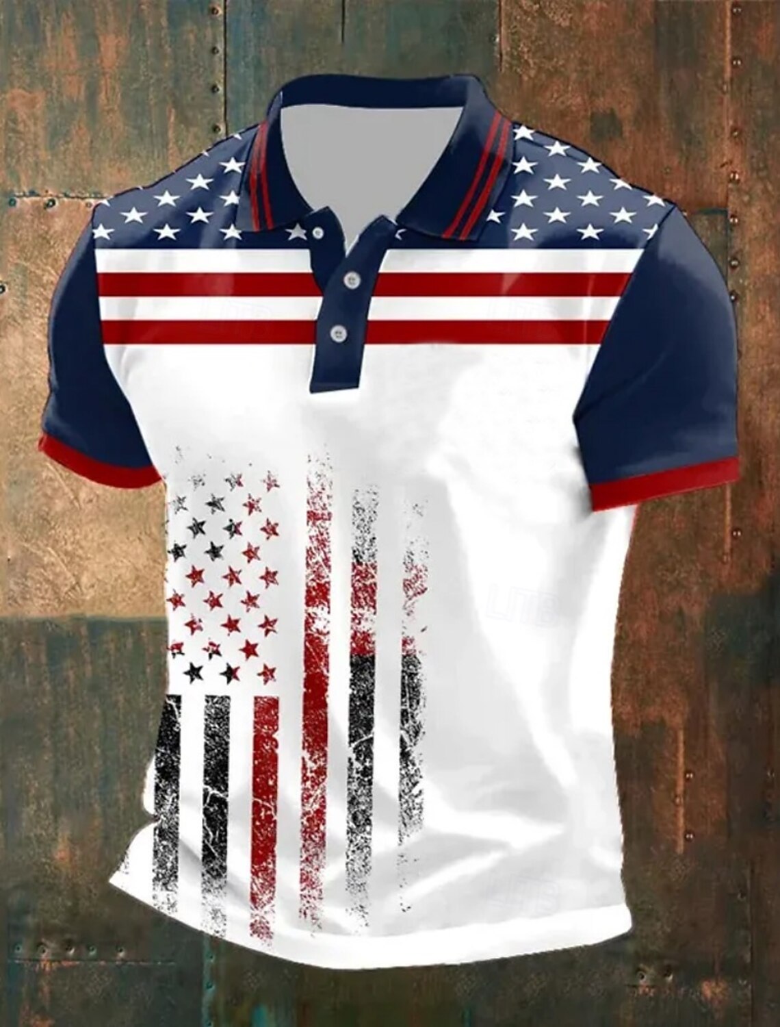 Men's American US Flag America's 250th Anniversary T Shirt Short
