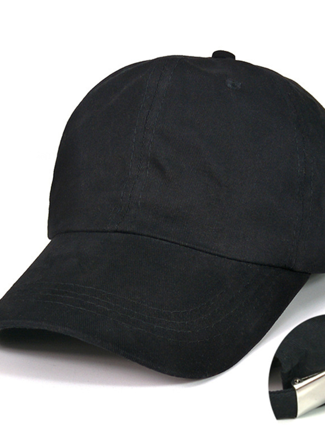 Men's Baseball Cap Black White Cotton Streetwear Stylish Casual Daily Outdoor clothing Holiday Plain Sunscreen