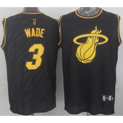 Heat Black Miami Heat #3 Jersey - Economical Game Day Wear Quality