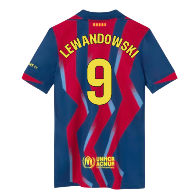 Trending 2025-2026 Barcelona Fourth Shirt (Kids) (Lewandowski 9)