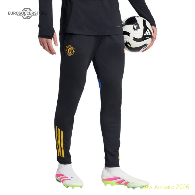 Official 2025-2026 Man Utd Authentic EU Training Pants Black