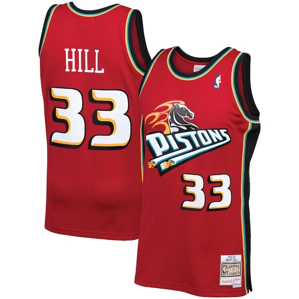 Grant Hill DET Swingman Jersey - modern Basketball - Red athletic