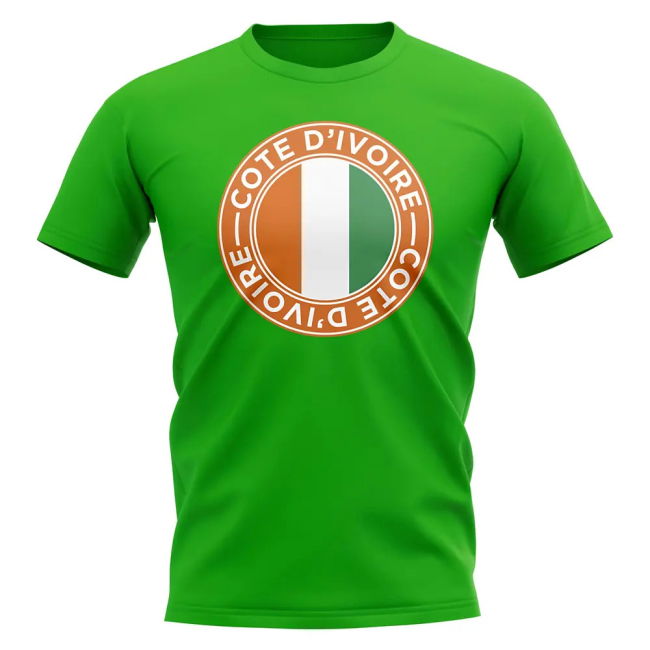 Ivory Coast Football Badge T-Shirt (Green)