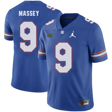 Men's None Blue 2024 college football Dre Massey #9 official Jersey