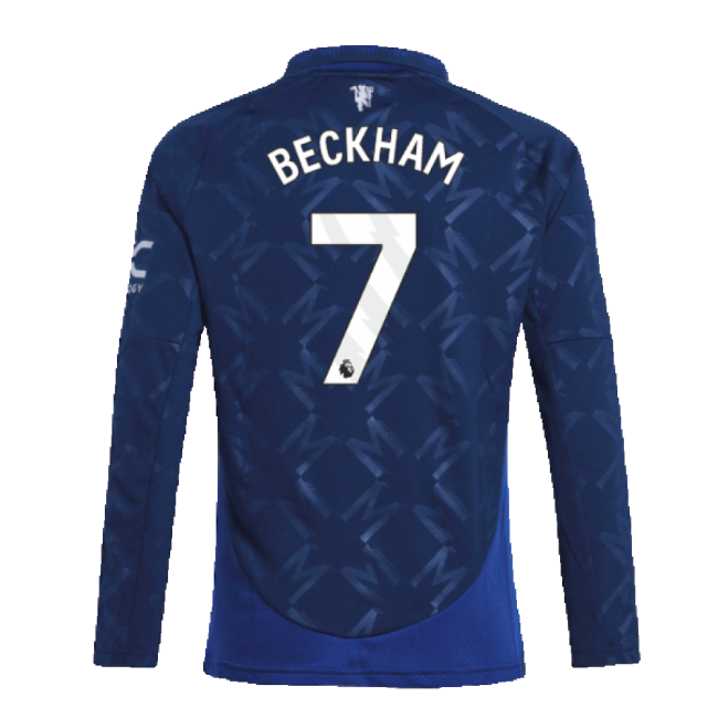 2024-2025 Man Utd Long Sleeve Away Kit (Kids) (Beckham 7)