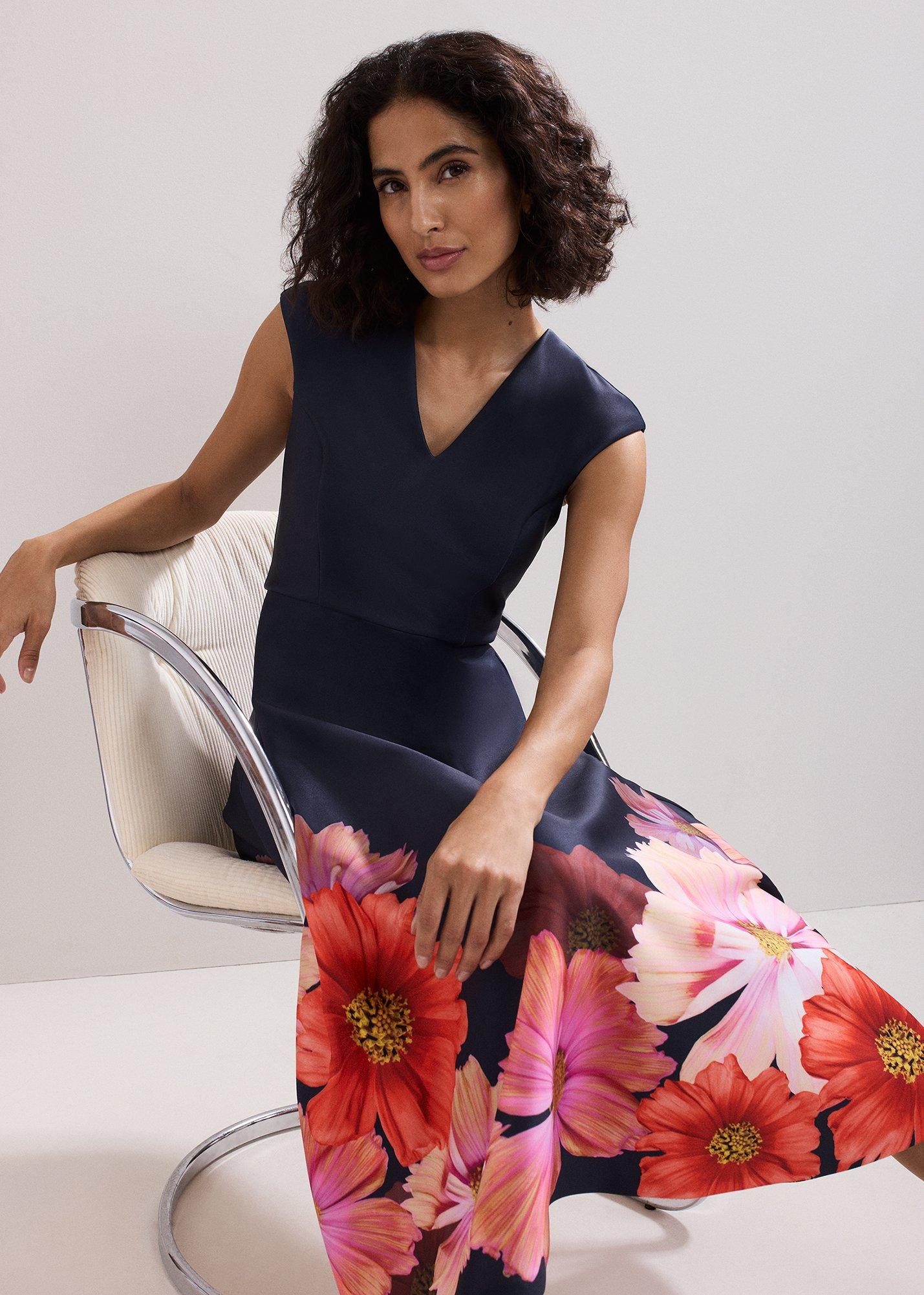 Rakhi Scuba Printed Midi Dress