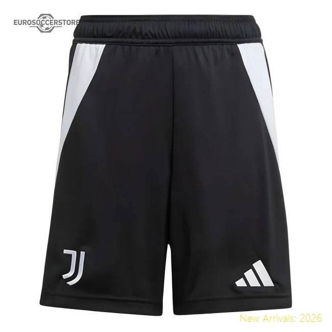 Trending Match-Day 2024-2025 Juventus Home Shorts (Black) - Kids