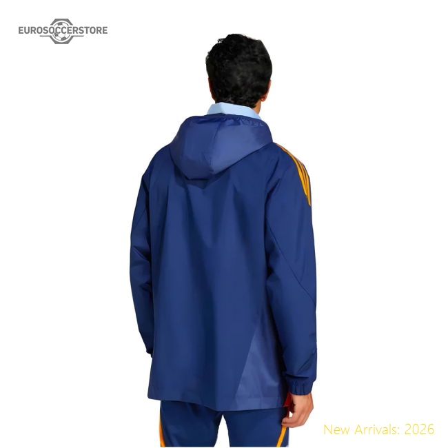 High-Quality 2024-2025 Real Madrid Allweather Jacket (Navy)
