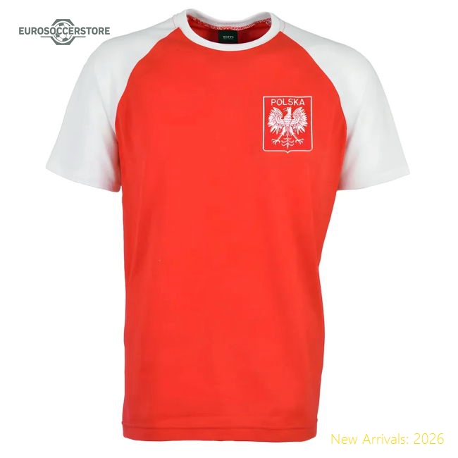 Kids Poland Raglan Sleeve Red/White T-Shirt