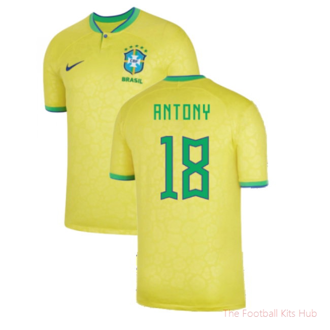 2022-2023 Brazil Home Shirt (ANTONY 18)