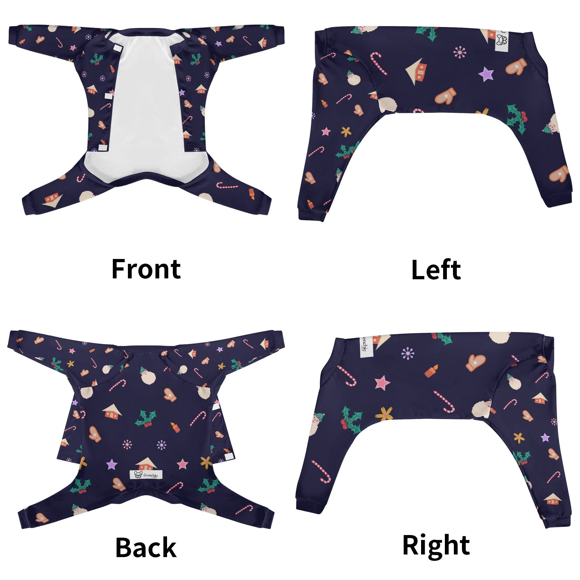 Minimal-Aesthetic Christmass - Frenchie Pajama for Pet Enthusiasts
