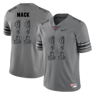 Men's OSU Ohio Gray 2024 away jersey Austin Mack #11 alternate jersey