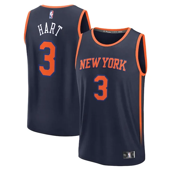 Josh Hart NYK Replica Jersey - stylish superior - Navy basketball