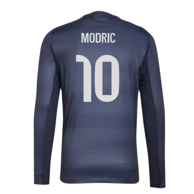 Popular 2025-2026 Real Madrid Authentic Long Sleeve Away Shirt (Modric