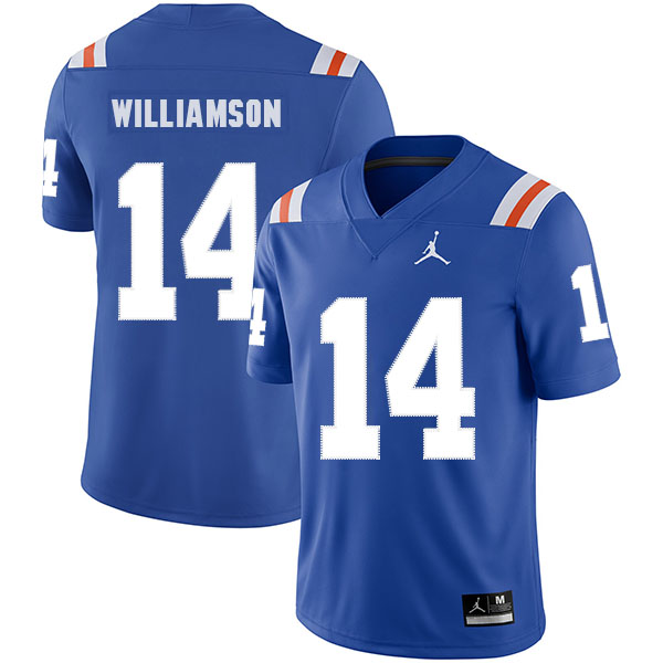 Men's None Blue 2024 authentic Chris Williamson #14 breathable Jersey