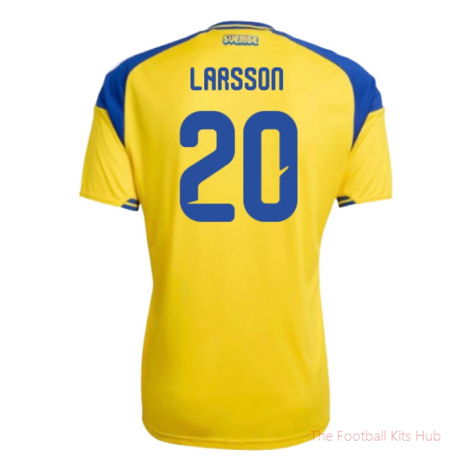 2026-2027 Sweden Home Shirt (Larsson 20)