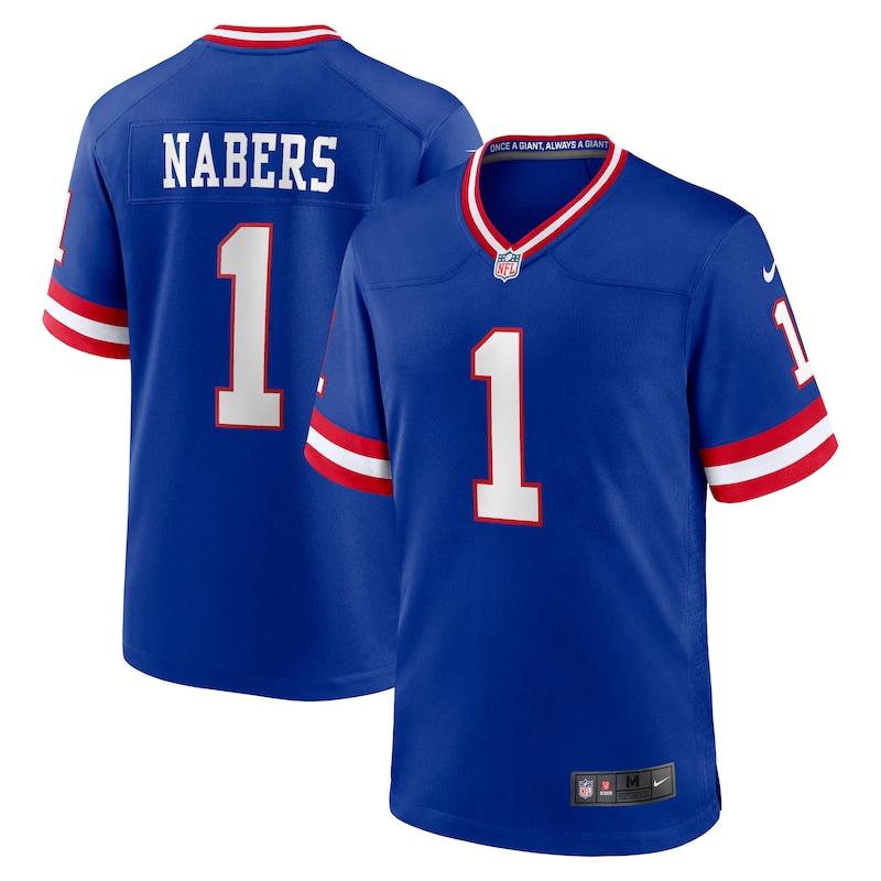 None Malik Nabers Record-Breaker NY Giants Premium Jersey Football App