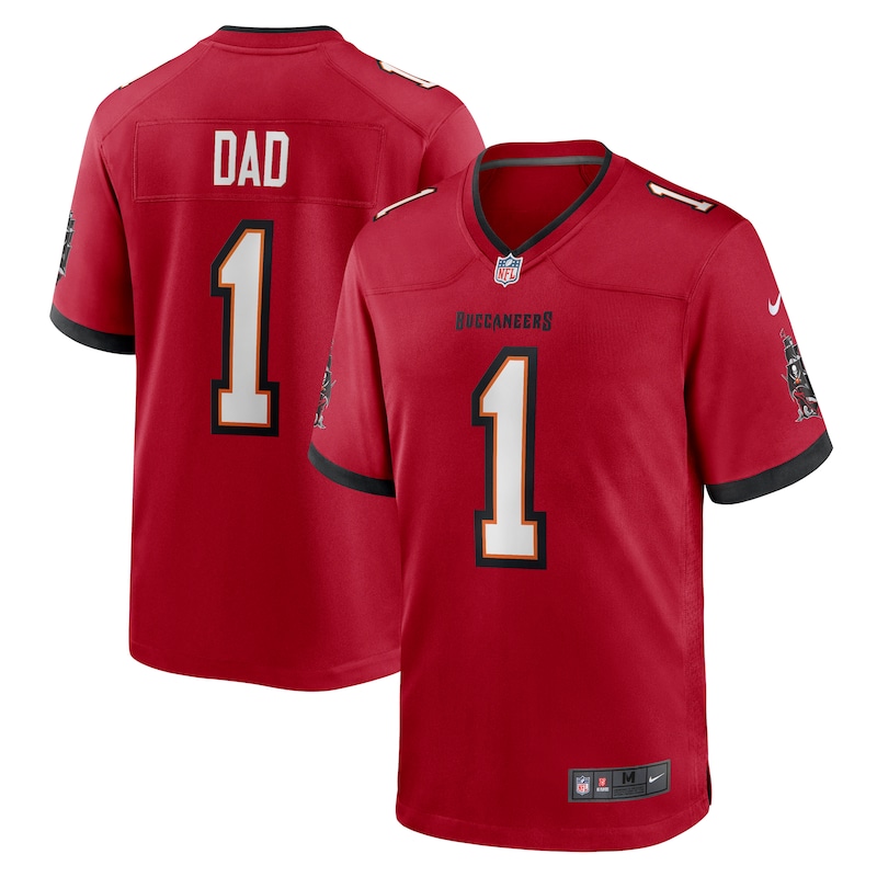 None Number 1 Dad TB Buccaneers Energetic Premium Material Jersey