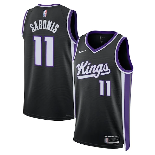 Domantas Sabonis SAC Swingman Jersey - stylish Basketball - Black #1