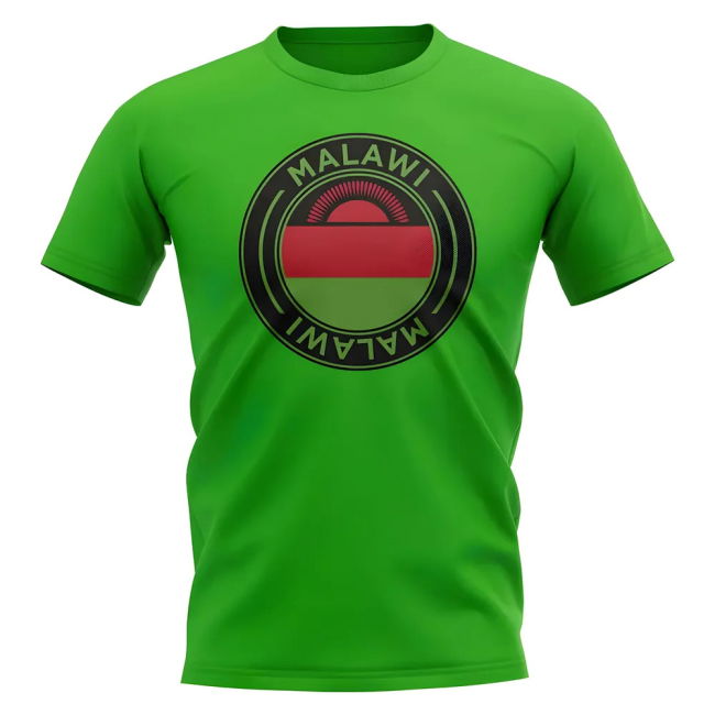 Pro-Grade Tournament-Edition Malawi Football Badge T-Shirt (Green)