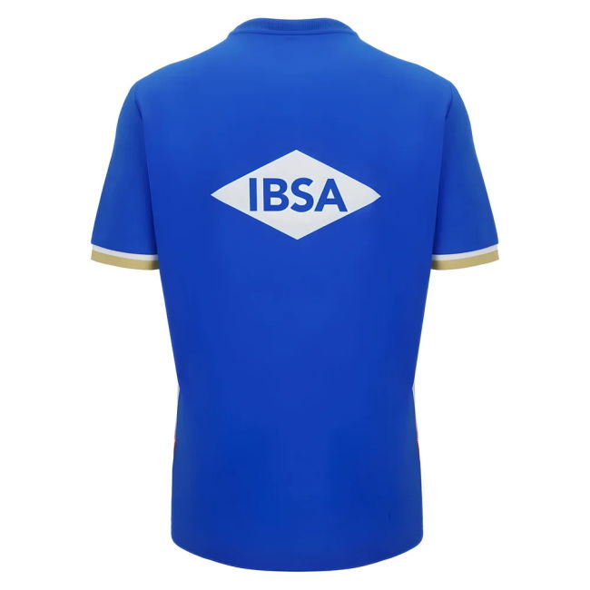 2025-2026 Italy Fip Basketball Training Shirt (Blue) Performance