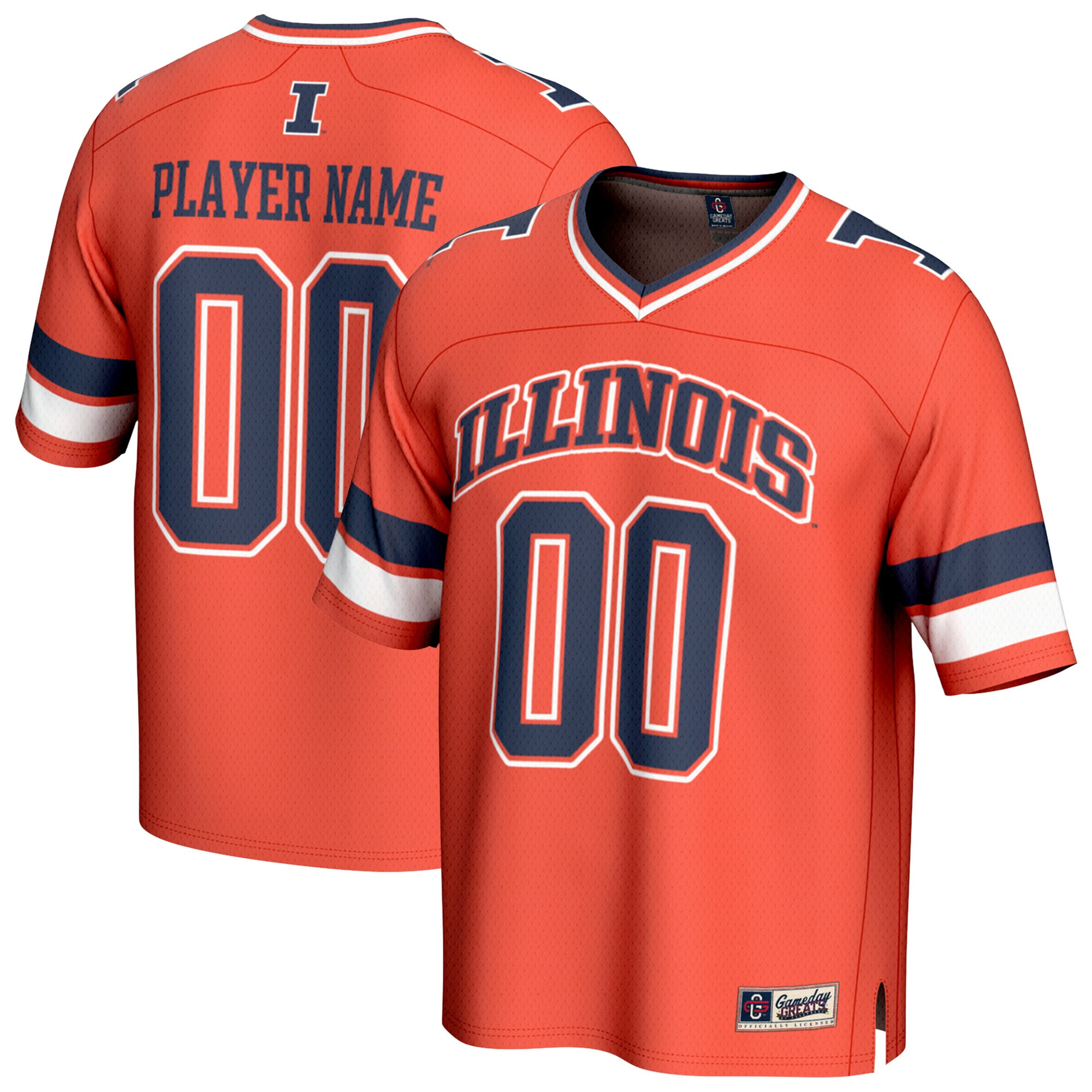 [NJP] Illinois Fighting Illini GameDay Greats Youth NIL Pick-A-Player Football Fashion Jersey - Orange