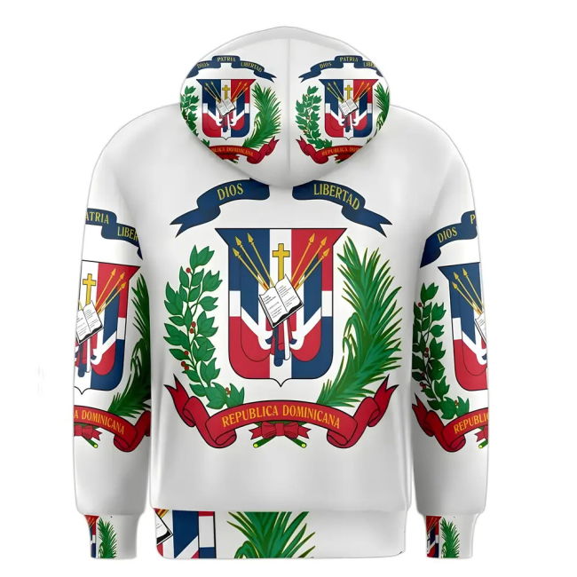 Elite Dominican Republic Sublimated Flag Hoody Premium-Quality
