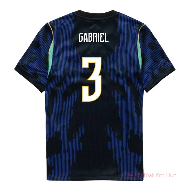 Brazil Away Kit 2026-2027 Gabriel #3 Match Jersey Football Shirt