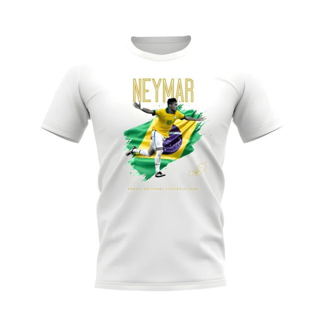 Jersey Neymar Brazil Celebration T-Shirt (White) Authentic
