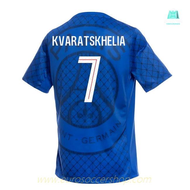 2025-2026 PSG Academy Pro Home Pre Match Shirt (Royal) (Kvaratskhelia 7)