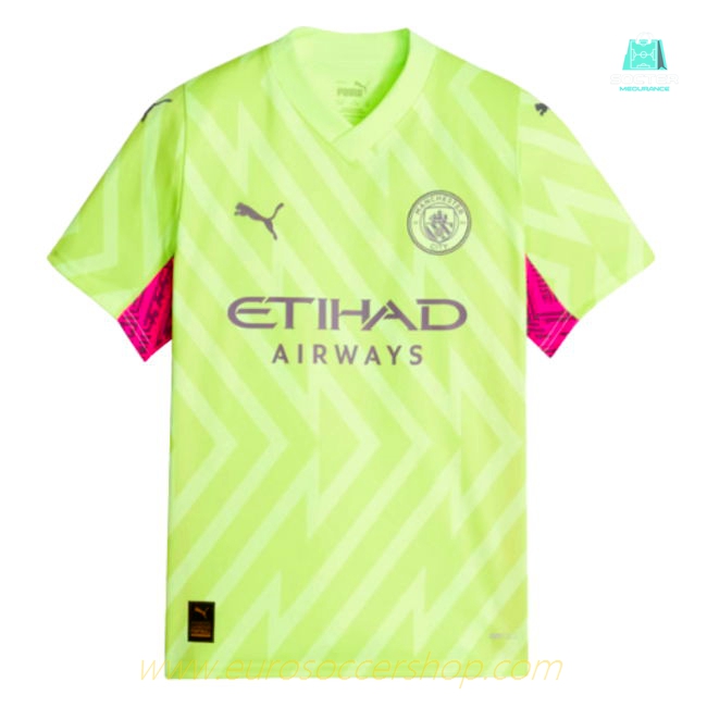 2023-2024 Man City SS Goalkeeper Shirt (Yellow)