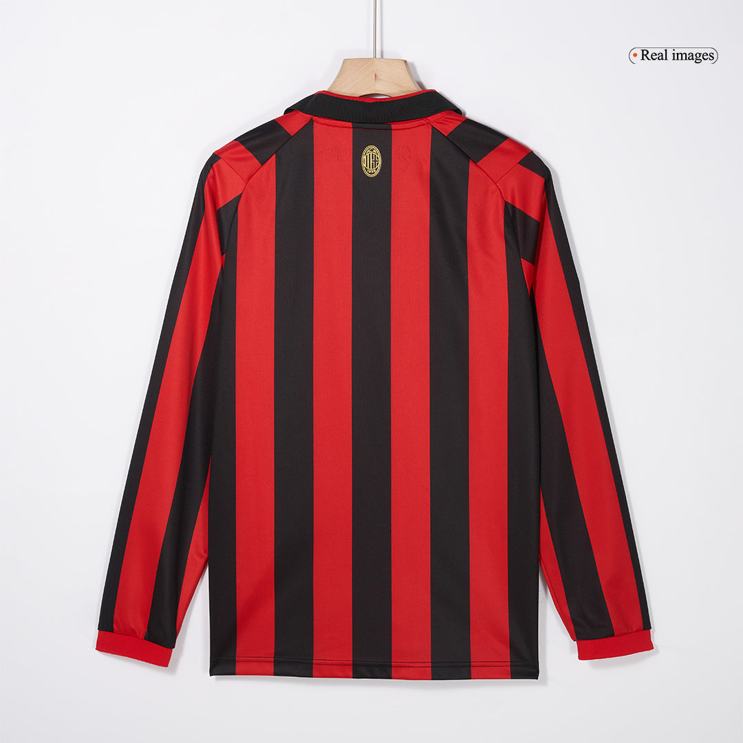 #125 AC Milan 125th Anniversary Long Sleeve Soccer Jersey 2024/25Authe