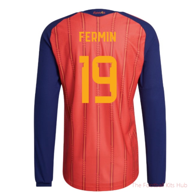 [JED] 2026/27 Spain Authentic Long Sleeve Home Shirt (Fermin 19)
