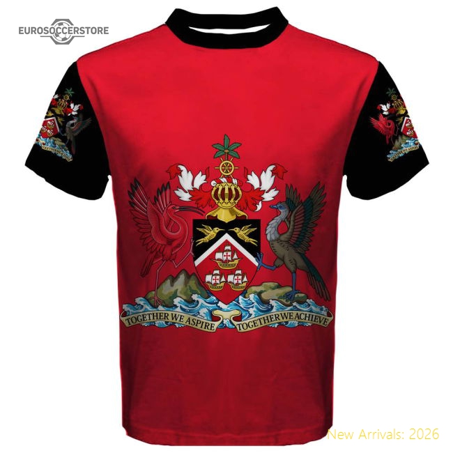 Exceptional Trinidad And Tobago Coat Of Arms Sublimated Sports Jersey