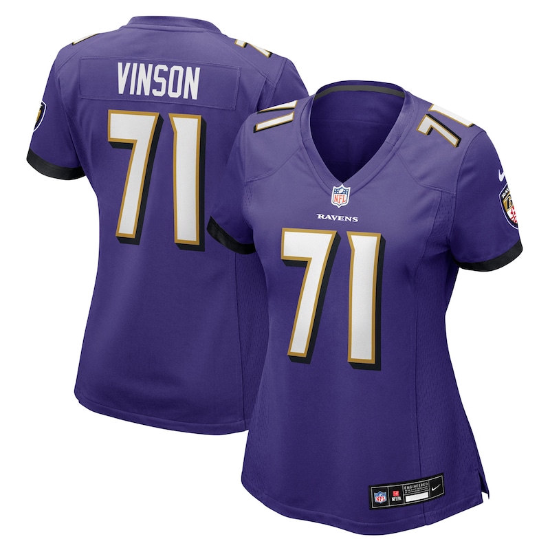 None Carson Vinson BAL Ravens Victory Pro-Level Jersey Game Day Wear