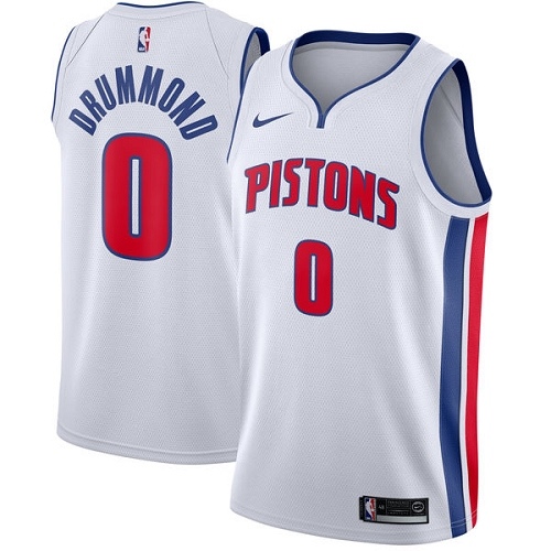White DET Detroit Pistons #0 Nike Fan Edition Jersey Premium Quality