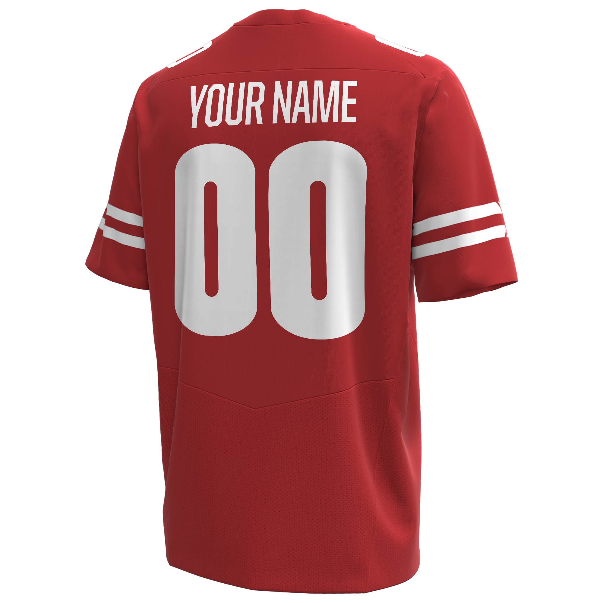Wisconsin Badgers Custom Replica Football Jersey - Red