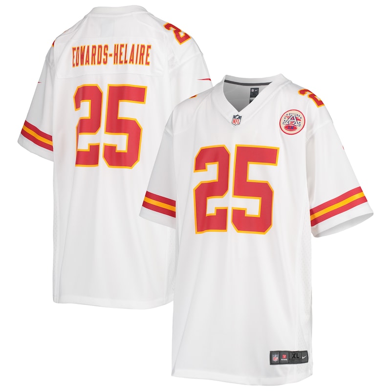 None Clyde Edwards-Helaire Team Captain KC Chiefs Top-Grade Jersey